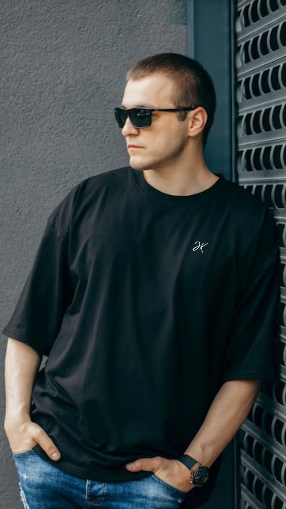 T-Shirt I Men I Oversized I Solid Black 